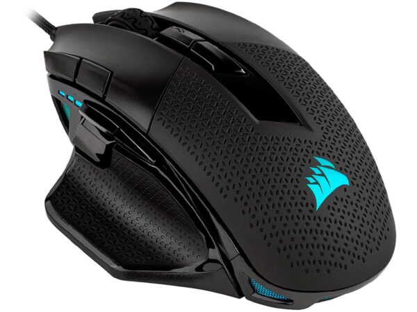 CORSAIR NIGHTSWORD RGB Performance Tunable FPS/MOBA Gaming Mouse, Black, Backlit RGB LED, 18000 dpi, Optical
