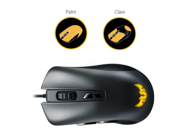 ASUS P305 TUF Gaming M3 Wired Ergonomic Gaming Mouse, 7,000 DPI Optical Sensor, 7 Programmable Tactile Buttons, Aura Sync RGB Lighting, Lightweight Build, Durable Switches, On-Board Memory, Black - Image 4