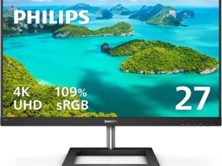 PHILIPS 278E1A 27" Frameless Monitor, 4K UHD IPS, 109% sRGB, Speakers, VESA, 4Yr Advance Replacement Warranty