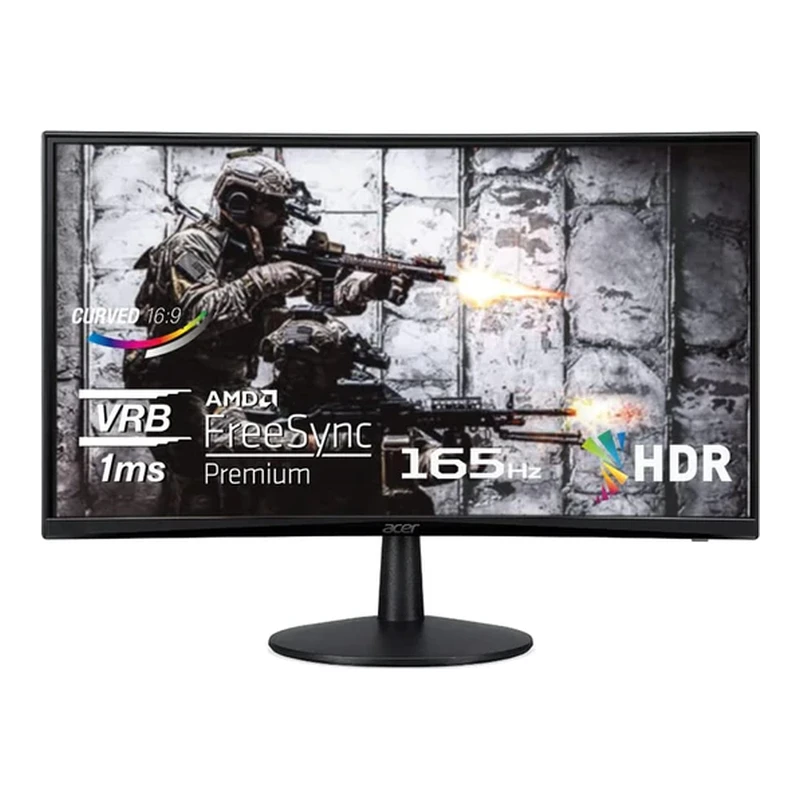 61A54DqKIlL._AC_SL1000_540x Acer Nitro ED240Q Sbiip 23.6" Full HD 1920 x 1080 VA 1500R Curved Gaming Monitor | AMD FreeSync Premium | 165Hz Refresh Rate | 1ms (VRB) | ZeroFrame Design | 1 x Display Port 1.4 & 2 x HDMI 2.0 Ports - Image 1