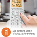 VTech SN5147 Amplified Corded/Cordless Senior Phone with Answering Machine, Call Blocking, 90dB Extra-loud Visual Ringer, One-touch Audio Assist on Handset up to 50dB, Big Buttons and Large Display - Image 3