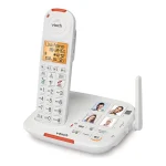 VTech SN5127 Amplified Cordless Senior Phone with Answering Machine, Call Blocking, 90dB Extra-loud Visual Ringer, One-touch Audio Assist on Handset up to 50dB, Big Buttons and Large Display, White - Image 4