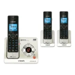 VTech LS6425-3 DECT 6.0 Expandable Cordless Phone with Answering System and Caller ID/Call Waiting, Silver with 3 Handsets