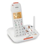 VTech SN5127 Amplified Cordless Senior Phone with Answering Machine, Call Blocking, 90dB Extra-loud Visual Ringer, One-touch Audio Assist on Handset up to 50dB, Big Buttons and Large Display, White - Image 3