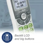 VTech CS6114 DECT 6.0 Cordless Phone with Caller ID/Call Waiting, White/Grey with 1 Handset, 3.50 x 3.50 x 7.00 Inches - Image 3