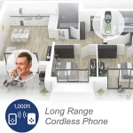 VTech CS6114 DECT 6.0 Cordless Phone with Caller ID/Call Waiting, White/Grey with 1 Handset, 3.50 x 3.50 x 7.00 Inches - Image 2