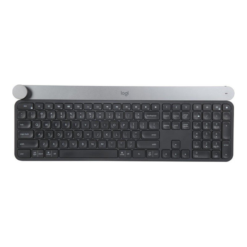 Logitech Craft Advanced Wireless Keyboard with Creative Input Dial and Backlit Keys, Dark grey and aluminum Logitech Craft Advanced Wireless Keyboard with Creative Input Dial and Backlit Keys, Dark grey and aluminum