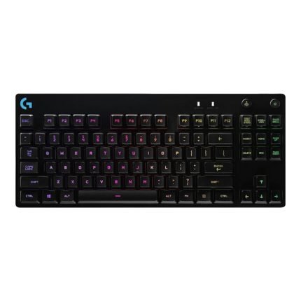Logitech G PRO Mechanical Gaming Keyboard, Ultra Portable Tenkeyless Design, Detachable Micro USB Cable, 16.8 Million Color LIGHTSYNC RGB Backlit Keys
