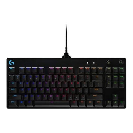 Logitech G PRO Mechanical Gaming Keyboard, Ultra Portable Tenkeyless Design, Detachable Micro USB Cable, 16.8 Million Color LIGHTSYNC RGB Backlit Keys