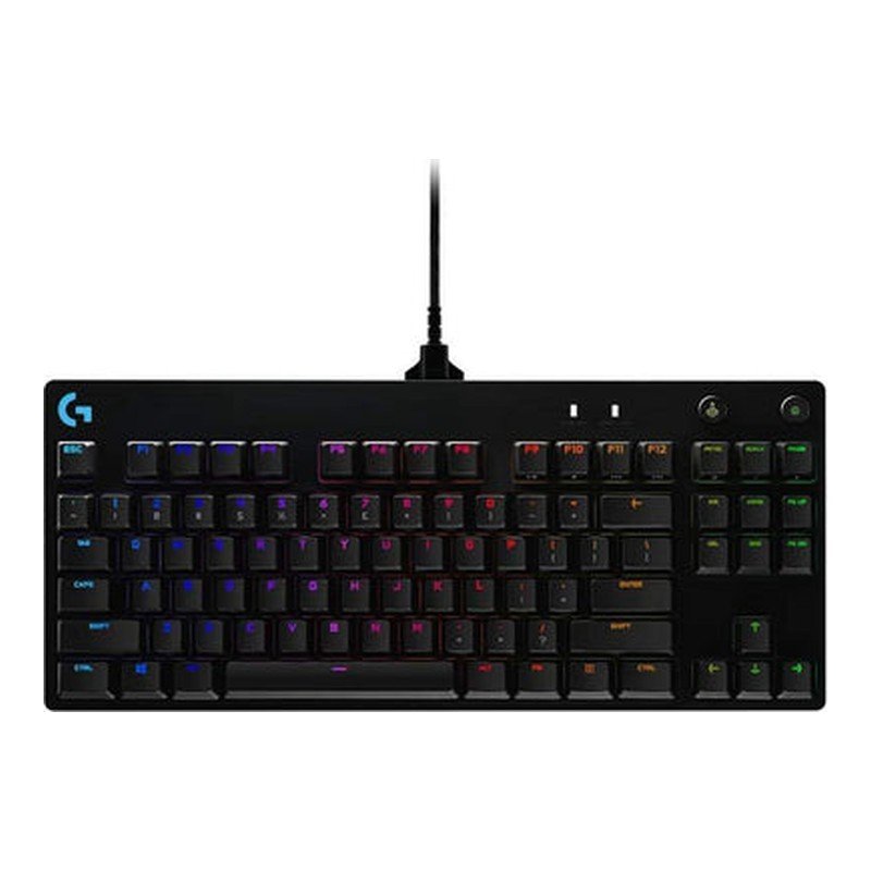 Logitech G PRO Mechanical Gaming Keyboard, Ultra Portable Tenkeyless Design, Detachable Micro USB Cable, 16.8 Million Color LIGHTSYNC RGB Backlit Keys Logitech G PRO Mechanical Gaming Keyboard, Ultra Portable Tenkeyless Design, Detachable Micro USB Cable, 16.8 Million Color LIGHTSYNC RGB Backlit Keys