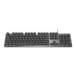 Logitech K845 Mechanical Illuminated Keyboard, Mechanical Switches, Strong Adjustable Tilt Legs, Full Size, Aluminum Top Case, 104 Keys, USB Corded, Windows