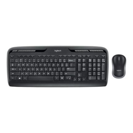 Logitech MK320 Wireless Desktop Keyboard and Mouse Combo — Entertainment Keyboard and Mouse, 2.4GHz Encrypted Wireless Connection, Long Battery Life