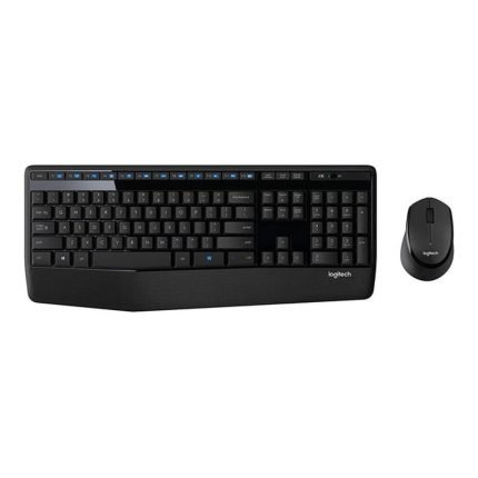 Logitech MK345 Wireless Combo Full-Sized Keyboard with Palm Rest and Comfortable Right-Handed Mouse, 2.4 GHz Wireless USB Receiver, Compatible with PC, Laptop