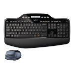 Logitech MK710 Wireless Keyboard and Mouse Combo — Includes Keyboard and Mouse, Stylish Design, Built-In LCD Status Dashboard, Long Battery Life